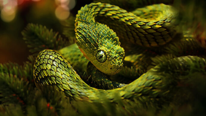 фото змея зеленая фото №6